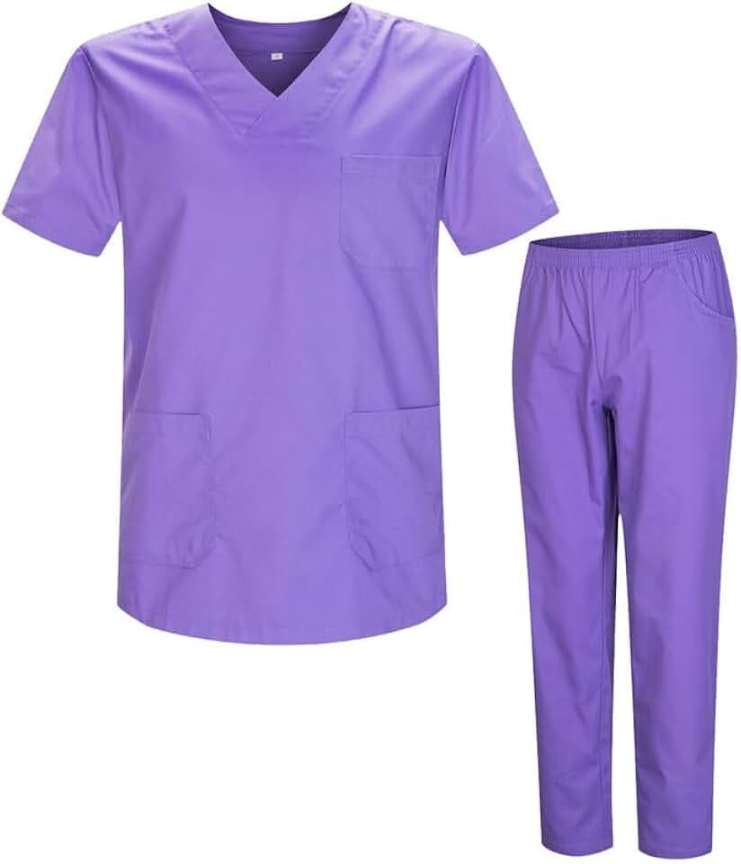 Uniforms Unisex Scrub Set – Medical Uniform with Scrub Top and Pants 817-8312