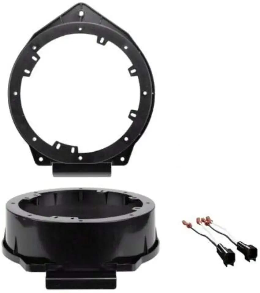 6 6.5 6.75 Inch Front Door Speaker Adapter Mount Plates + Wire Connector for 2010 2011 2012 2013 2014 2015 Chevrolet Camaro
