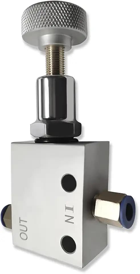 Knob Adjustable Disk Drum Brake Proportioning Valve Silver Aluminum