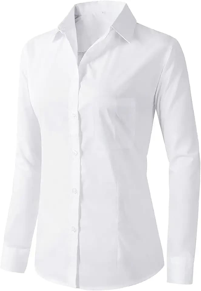 Friptspyg Bluse Damen Langarm Elegant Hemdbluse Lässiges Langbluse V-Ausschnitt Oversize Bluse Oberteile Tops mit Tasche