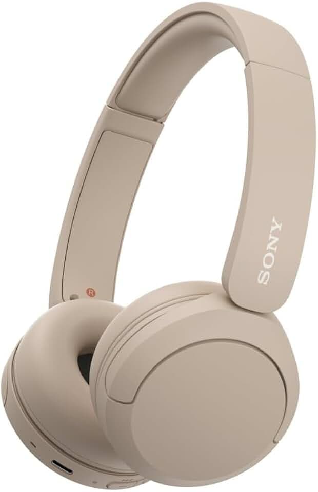 Sony WH-CH520 Wireless On-Ear Bluetooth Headphones with Mic, Cappuccino