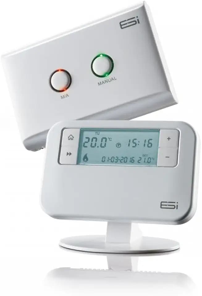 ESI - Energieeinsparung Innovation Steuert ESRTP4RF+ Drahtloser programmierbarer Raumthermostat, Weiß