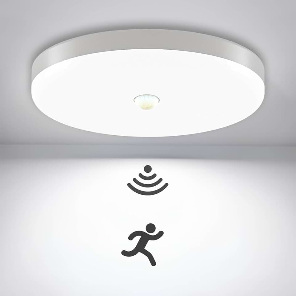 ACMHNC LED Deckenleuchte mit Bewegungsmelder, 18W 1600 lm, 22cm