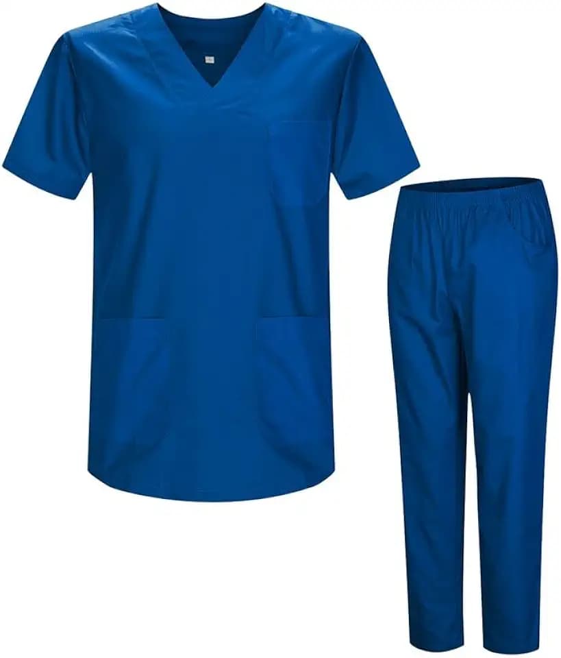 MISEMIYA Unisex Medizinisches Kasack-Set 817-8312 | Bequeme und strapazierfähige Pflegeuniform mit Kasack und Hose für Klinik, Krankenhaus und Praxis