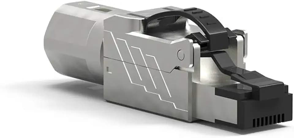 Cat.8 RJ45 Tool Less Shielded Plug, Ethernet Cable Connector, 22AWG-26AWG, 40Gbps, 2000MHz, 2GHz, Easy Termination, Tool Free (1-Unit)