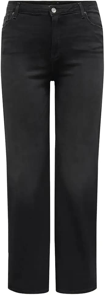 ONLY Carmakoma Damen Jeanshose Carwilly Hw Wide Jeans Cro1099 Noos