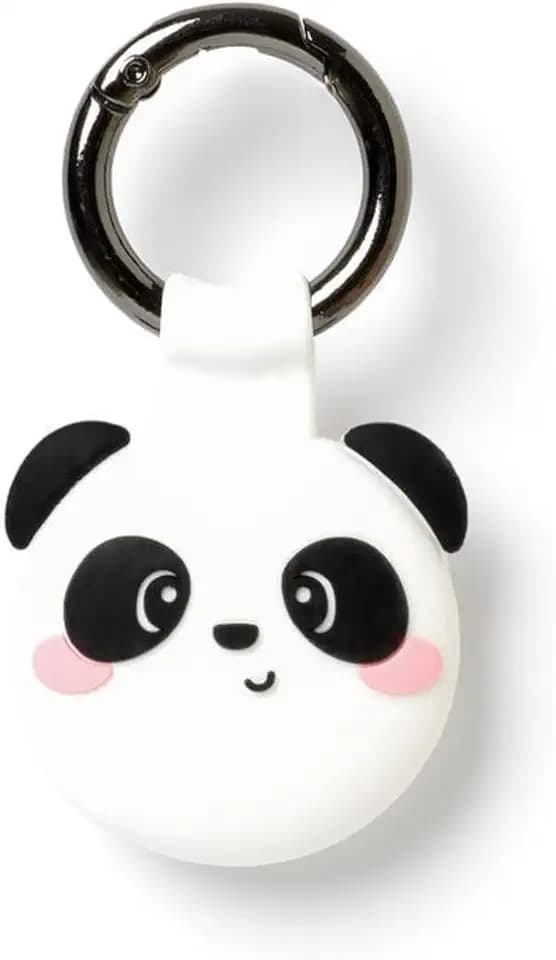 Legami Key Ring For, Schlüsselanhänger für AirTag 3, 8 x 5 cm, aus Silikon und Metall, Panda-Thema, personalisieren Sie Ihr Unisex Erwachsene, Einheitsgröße