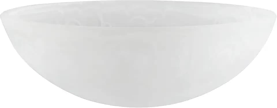 Aspen Creative 23519-11, Alabaster Replacement Glass Shade for Medium Base Socket Torchiere Lamp, Swag Lamp and Pendant & Island Fixture, 11-7/8" Diameter x 4" Height