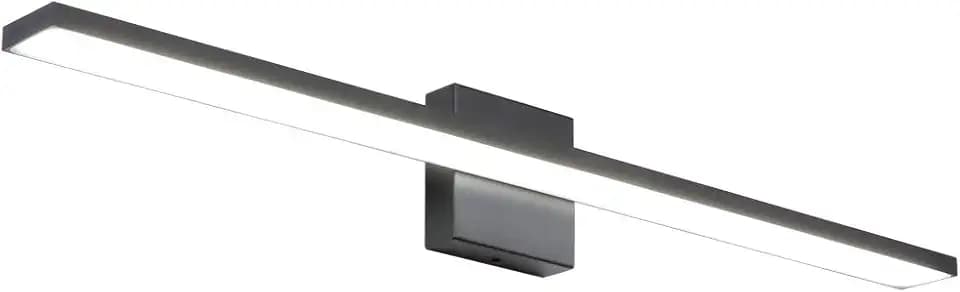 Ralbay 31.5inch Modern LED Black Vanity Light 28W Aluminum Frosted Acrylic for Bathroom Vanity Lighting Fixtures Cool White 6000K