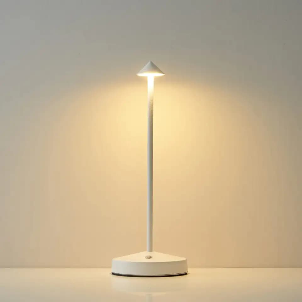 Cordless Table Lamps,Rechargeable Led Touch Bar Lamp, Portable Battery Desk Lamp,2 Level Brightness Dimmable Night Light,Minimalist Design, for Living Room/Restaurant/Couple Dinner/(White)