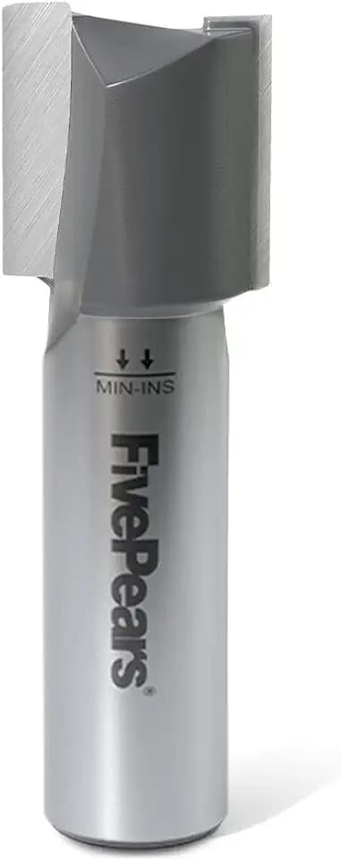 FivePears Straight Router Bits 1/2 Inch Shank Double Flute, 3/4 Inch Cutting Diameter, 3/4 Inch Cutting Length, Used for Create Groove, Dado or Hollow