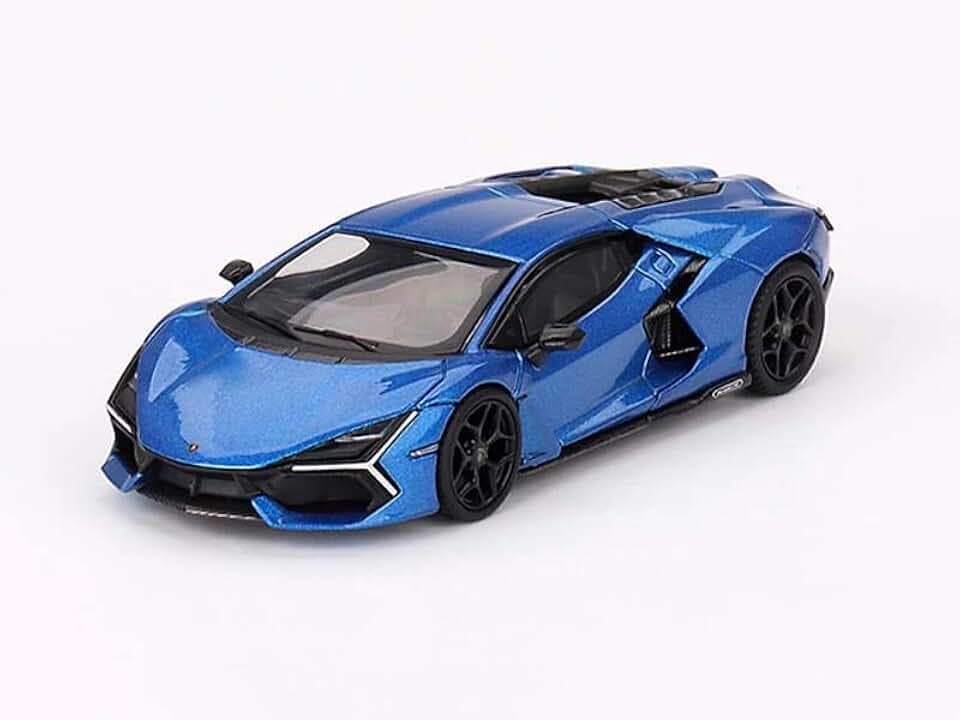 1:64 Scale Diecast Model Car Compatible with Lamborghini Revuelto Blu Eleos Limited Edition By MINI GT MGT00748