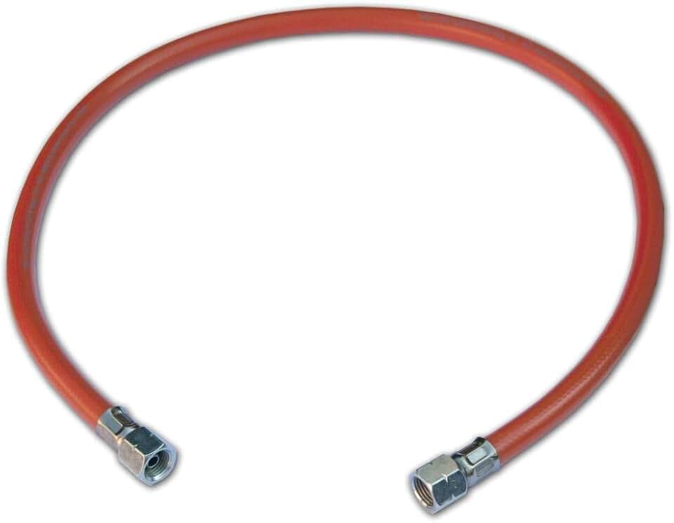 Gasschlauch Camping, 0,8m bis 2m, Rot, 2x 1/4" (80cm), Gummi & Kunststoff, 2er Pack
