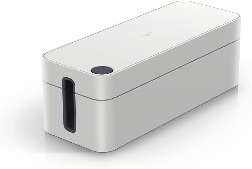 Durable Kabelbox Cavoline Box L (für 5-fach Steckdosenleiste, mit Gummifüßen, 406 x 139 x 156 mm (B x H x T)) hellgrau, 503010