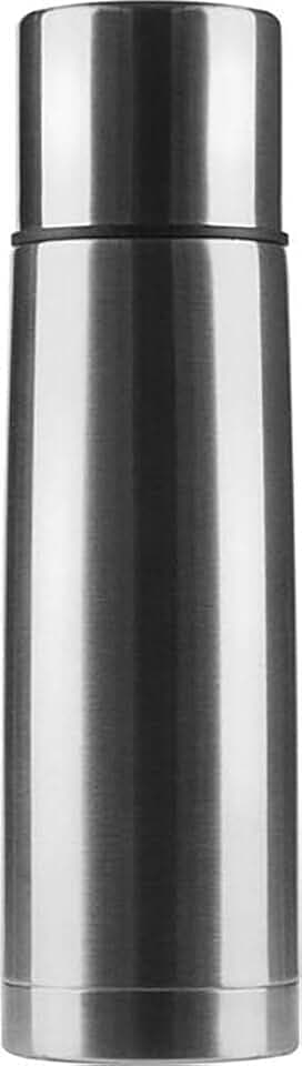 Helios Active Edelstahl-Isolierflasche 0,5L - Robuste Thermosflasche für Outdoor & Freizeit - BPA-frei - Geeignet für heiße und kalte Getränke, Silber