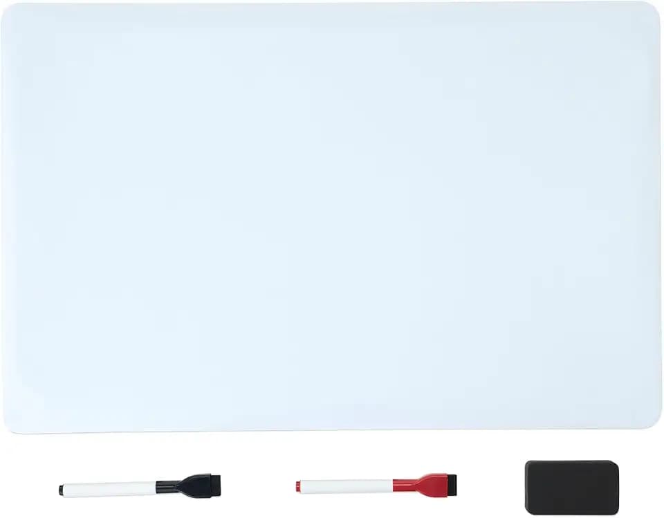 Amazon Basics Magnet-Whiteboard für Kühlschrank, trocken abwischbar, mit 2 Stiften und 1 Radiergummi, flexibler Planer, Notiztafel oder Anschlagtafel für Zuhause, Küche, Büro und Schule, 33cm x 50cm