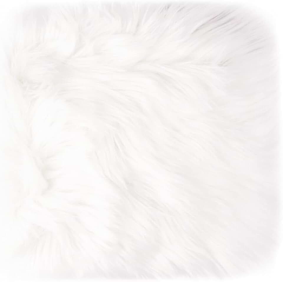 12 Inch Cushion Area Rug for Small Product Photo Background (White)