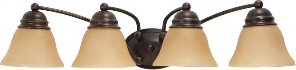 Nuvo Lighting 60/1273 Traditional Four Light Vanity from Empire Collection in Bronze/Dark Finish