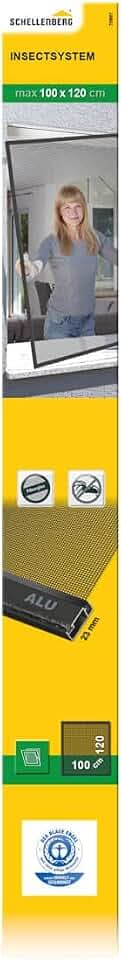 Schellenberg 70987 Insektenschutz-Fenster Basic 100 x 120 cm Fliegengitter für Fenster