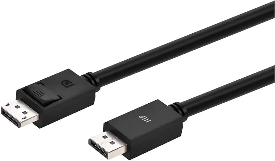 Monoprice DisplayPort 2.1 Cable 80Gbps 8K HDR 4K240Hz Ultra High-Speed 5ft Black