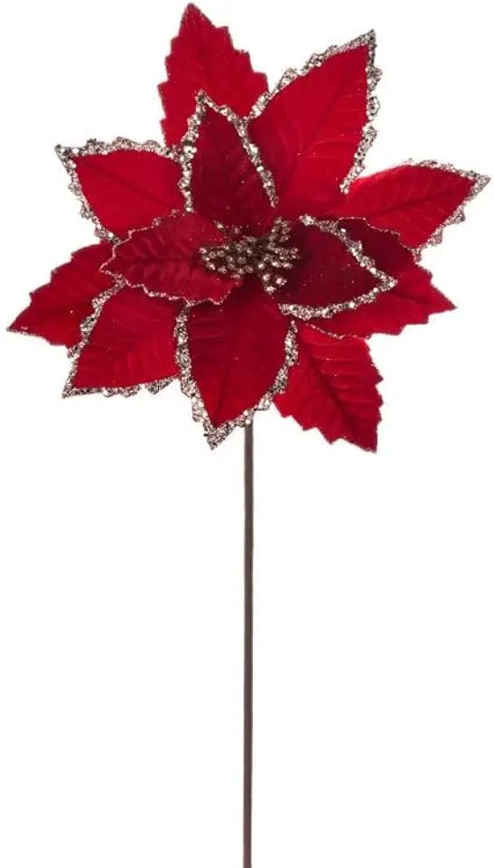Napco Imports Red Velvet Poinsettia
