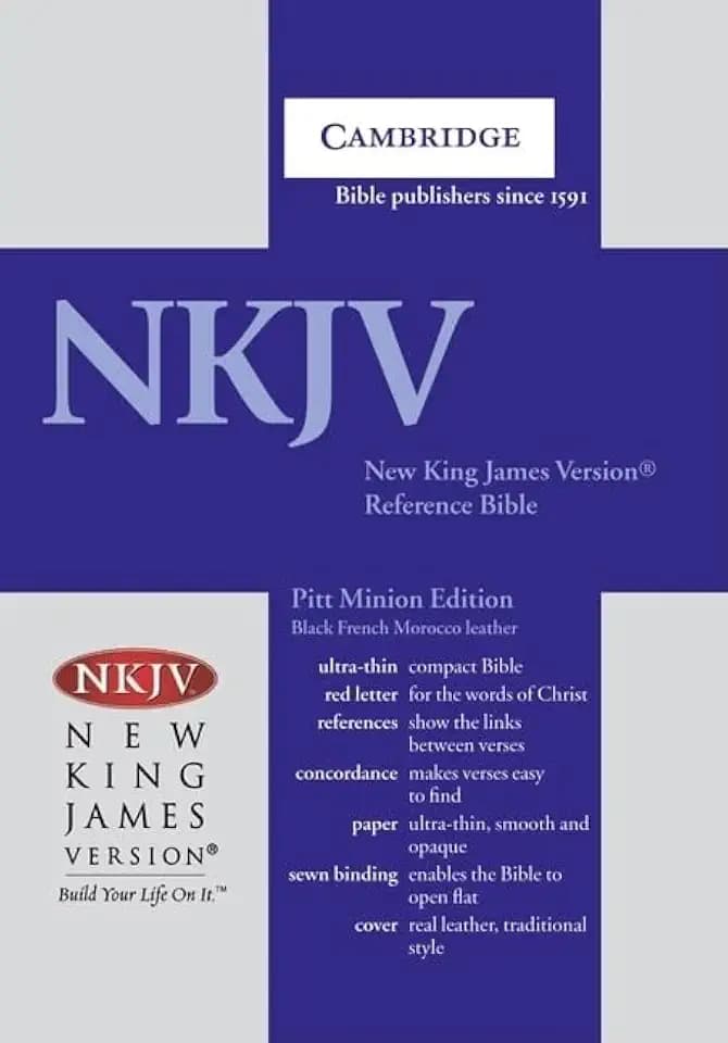 NKJV Pitt Minion Reference Edition NK446:XR black goatskin leather: New King James Version, Black, Goatskin Leather, Pitt Minion Reference Edition
