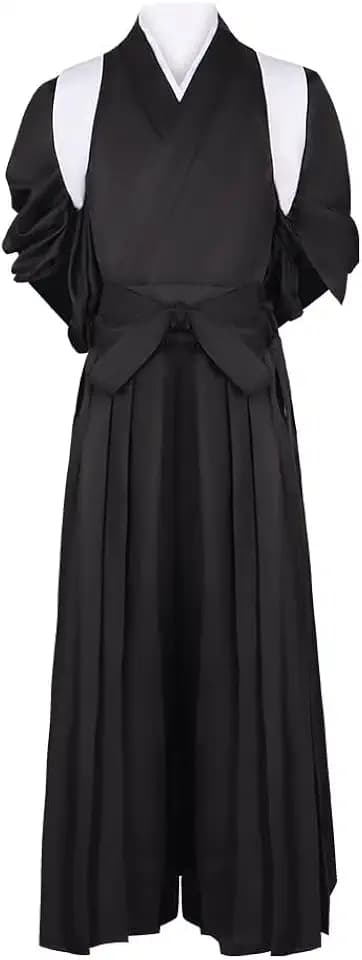 COSDREAMER Japanischer Samurai Kimono für Herren, Hakama-Uniform, traditionelles Aikido Kendo Kampfsport Kostüm