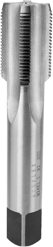 ATOPLEE M24 x1,5 metrischer Gewindebohrer, M2 HSS 6542 Rechtsgewindebohrer, gerader Gewindebohrer für Schrauben (M24 x1,5)