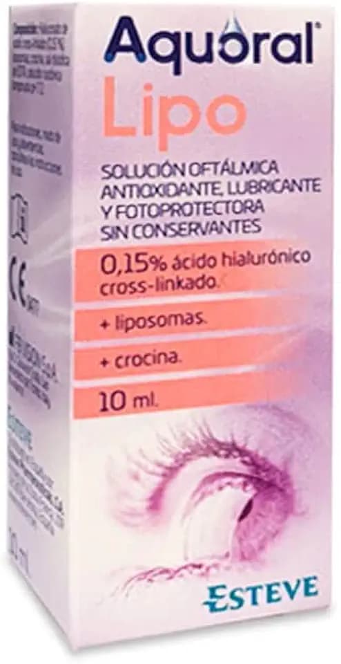 Bizzico Esteve Aquoral Lipo Ophthalmic Solution Antioxidant Lubricant 10ml White