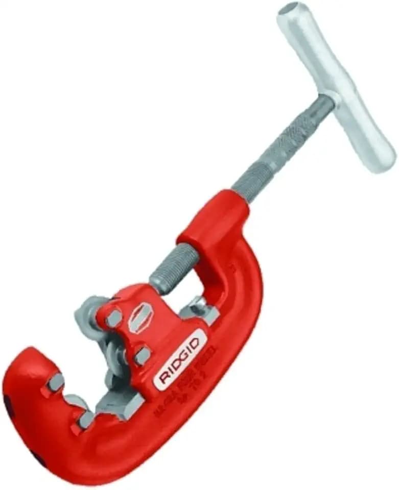 RIDGID 32870 Model 42-A Heavy-Duty 4-Wheel Pipe Cutter, 3/4-inch to 2-inch Steel Pipe Cutter,Silver/Red,Small