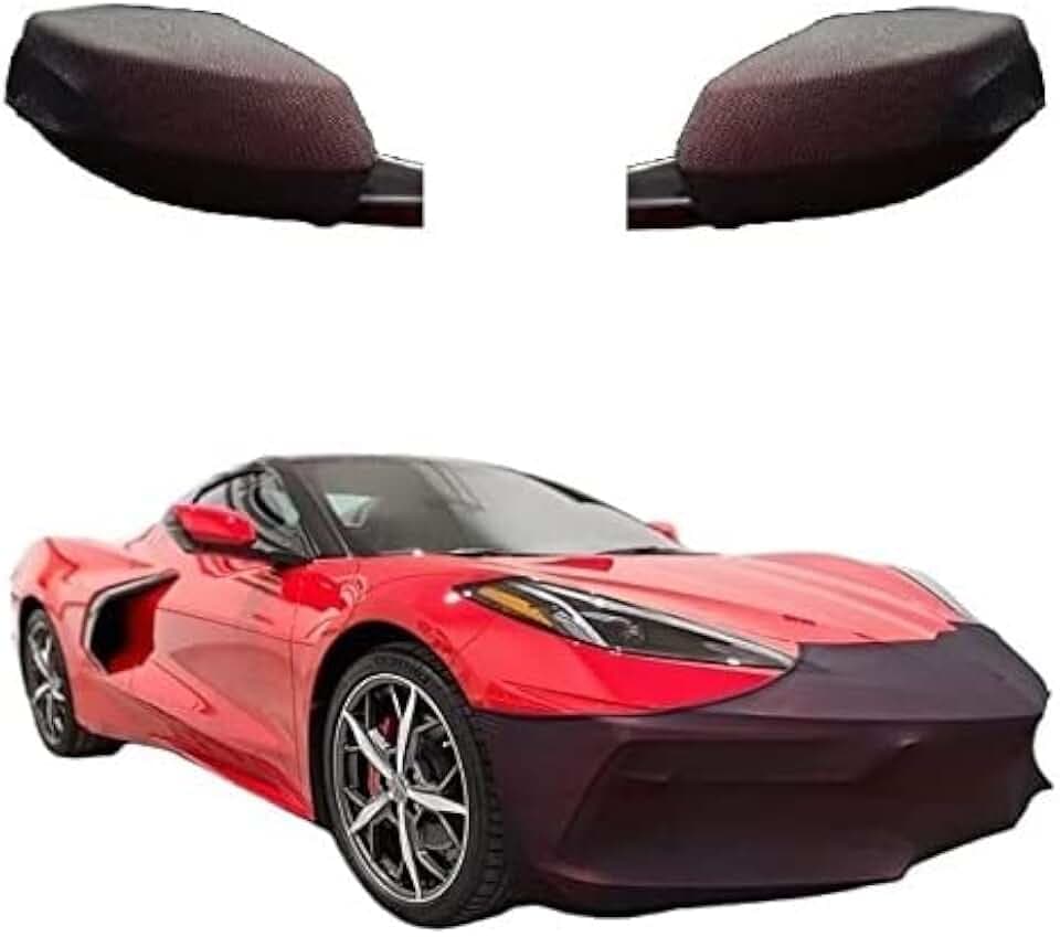 C8 Corvette Stingray NoviStretch Front + Mirror Bra Combo High Tech Stretch Mask Fits: C8 2020 + Later Base and Z51 Corvettes