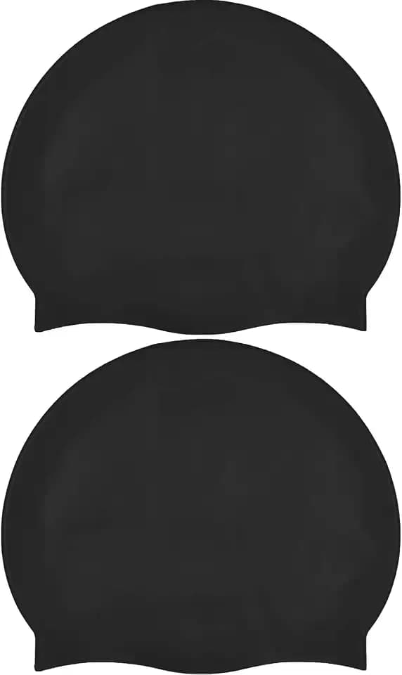 Newaner 2er-Pack Badekappe Silikon, Badekappen für Schwimmer Ohrenschutz