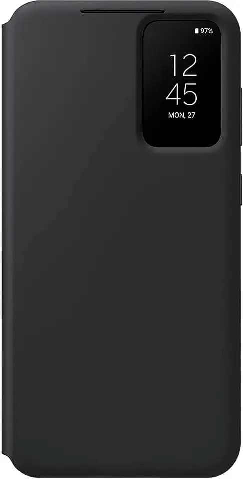 SAMSUNG Galaxy S23+ Plus S-View Wallet Phone Case, Protective Cover w/ Card Holder Slot, Finger Tap Clear Window, US Version, EF-ZS916CBEGUS, Black