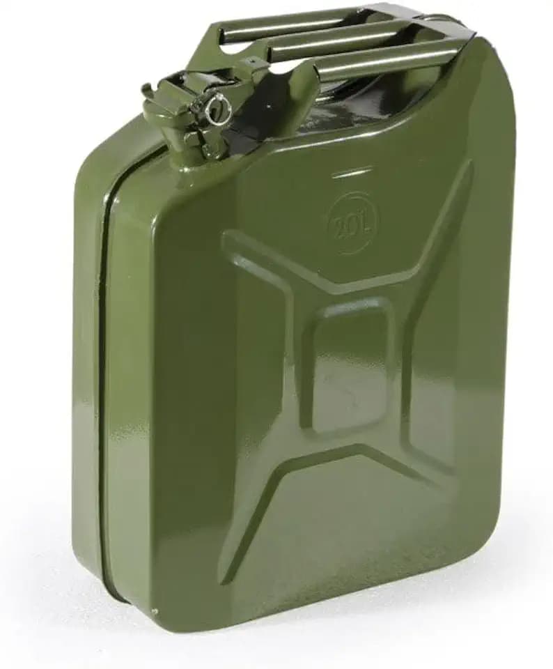 VERDELOOK Grüner Metall-Kraftstoffkanister, 20 Liter Inhalt, UN-Zulassung