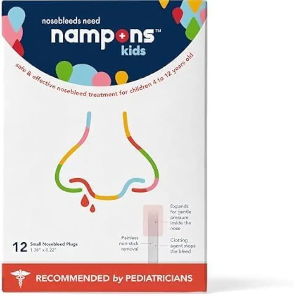 Nampons Kids Nosebleed Stoppers, Pediatrician Approved, Safe & Pain-Free