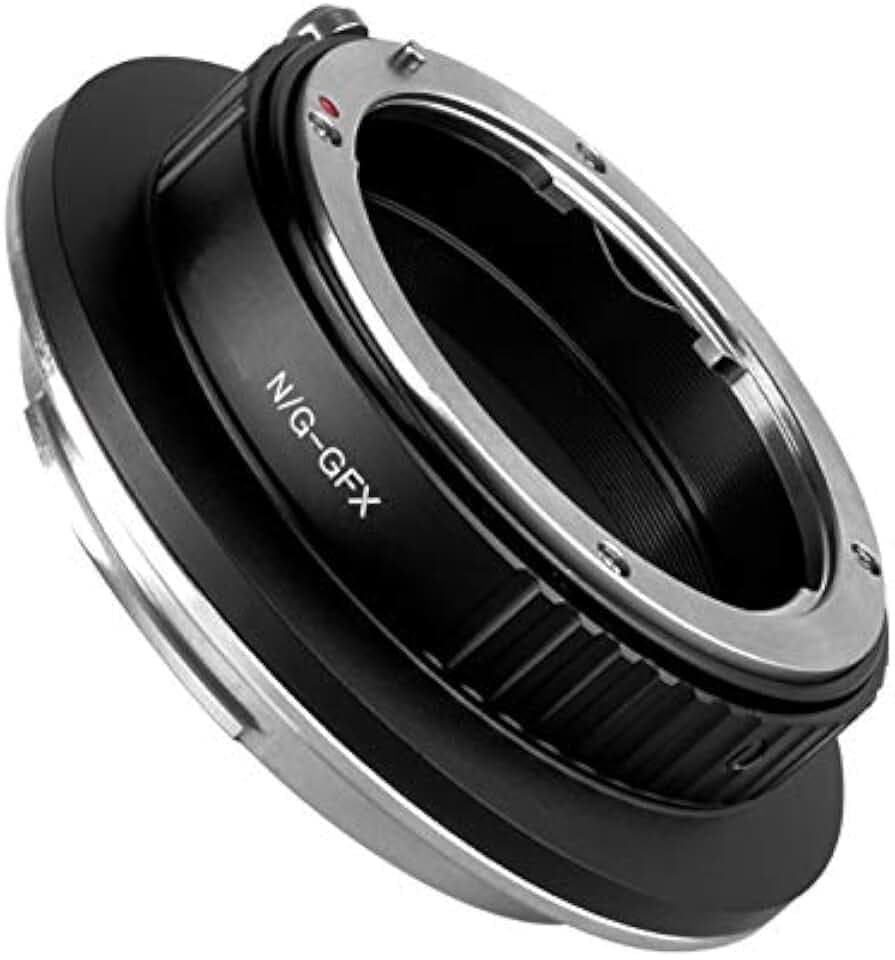 N/G-GFX Objektivadapter kompatibel für Nikon (G) Objektiv kompatibel mit Fujifilm GFX G-Mount Kamera