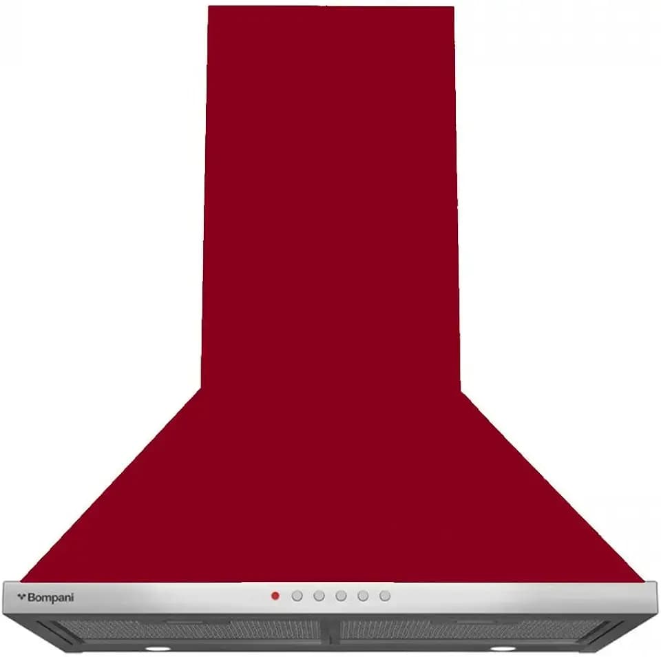 Bompani BOCP401/K Dunstabzugshaube 60 cm rustikal Bordeaux 600 m3/h 3 Geschwindigkeiten 3 Aluminiumfilter