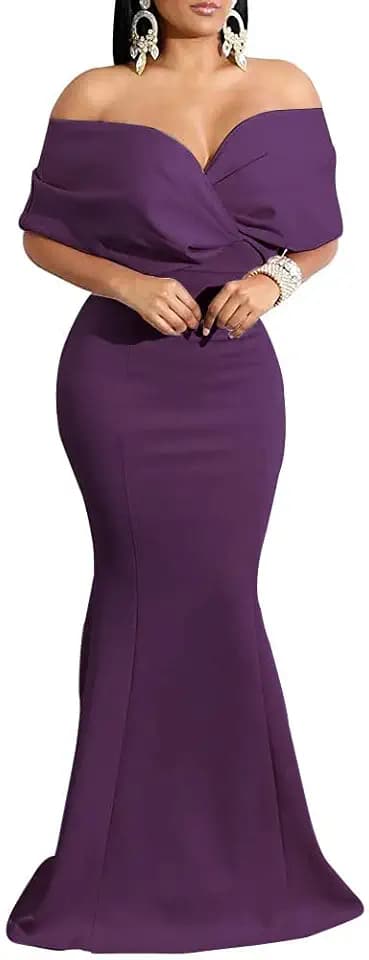 sexycherry Formal Dresses for Women Off The Shoulder Mermaid Evening Gowns