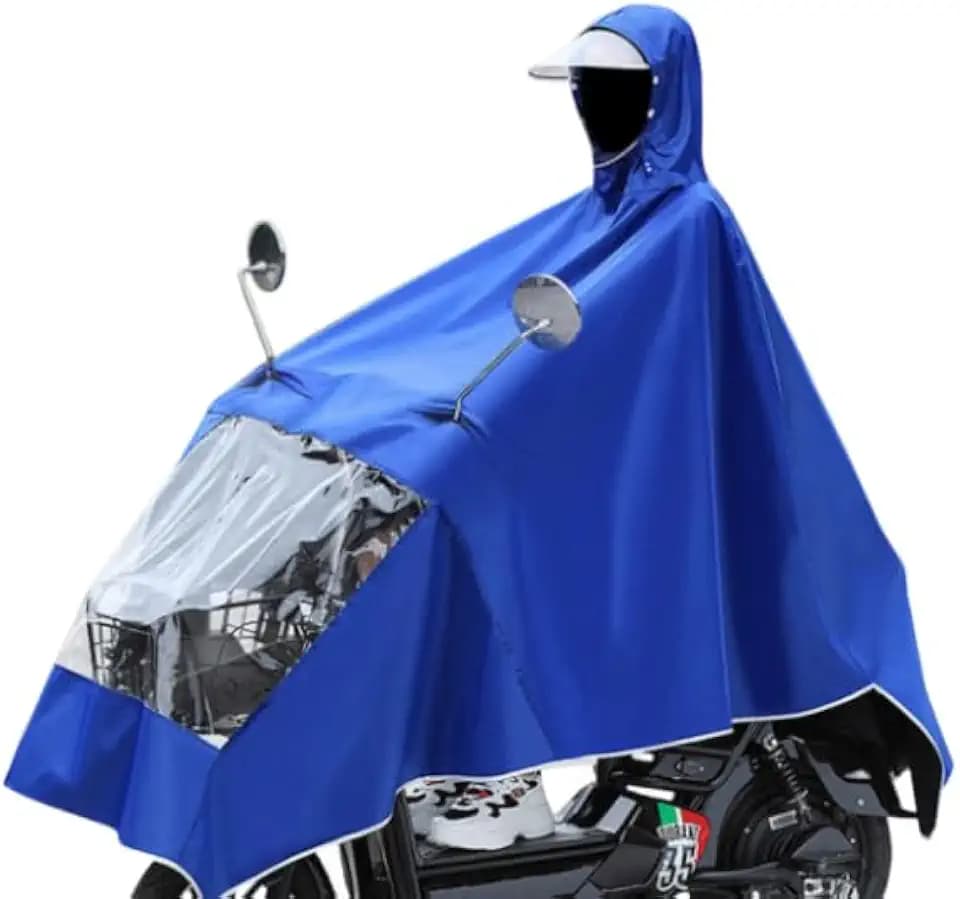 Regencape für Herren und Damen, mit Kapuze, winddicht, für Mobilität, Roller