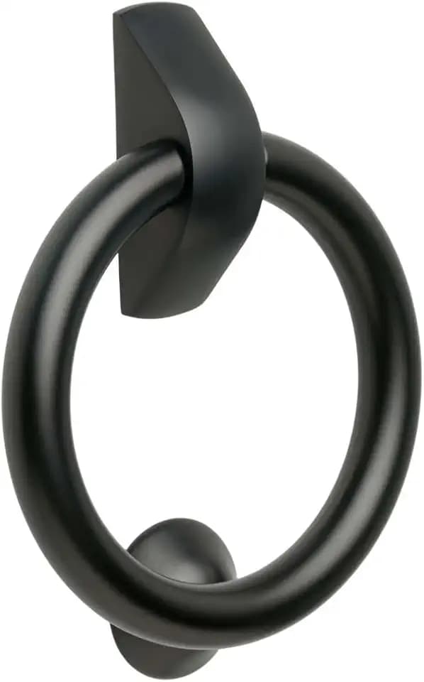 Hardware Solutions Ring-Türklopfer, Mattschwarz, 110 x 143 mm