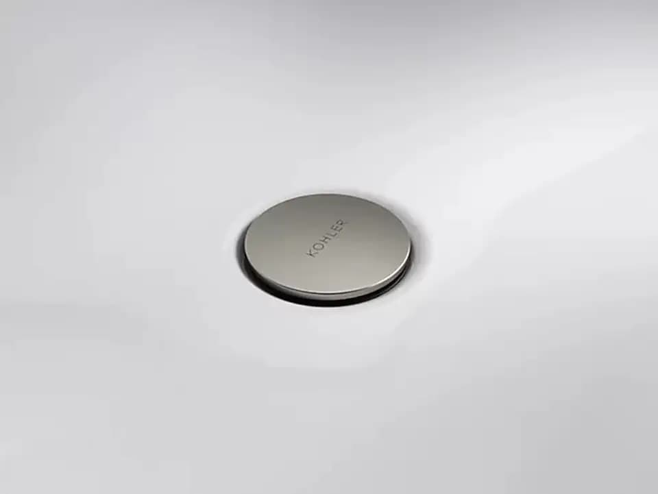 Kohler RH1274364-BN Clicker Drain with Overflow in Vibrant Brushed Nickel, ‎2.76 x 2.76 x 9.72 inches