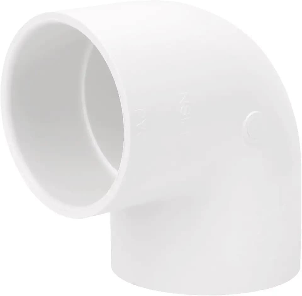 3 Inch 90 Degree Elbow 2 Way Right Angle PVC Pipe Fitting, Furniture Build Grade SCH40 (Socket x Socket) 3" PVC Fitting Connectors for DIY Shelf Garden Support Structure