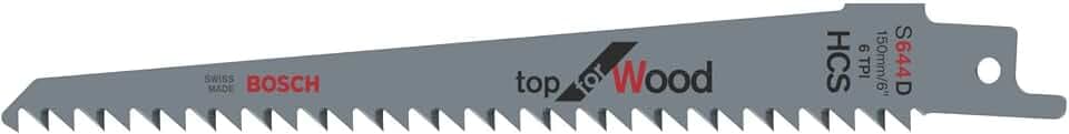 Bosch Accessories Professional 25 Stück Säbelsägeblatt S 644 D Top for Wood (für Holz, 150 x 19 x 1,25 mm, Zubehör Säbelsäge)
