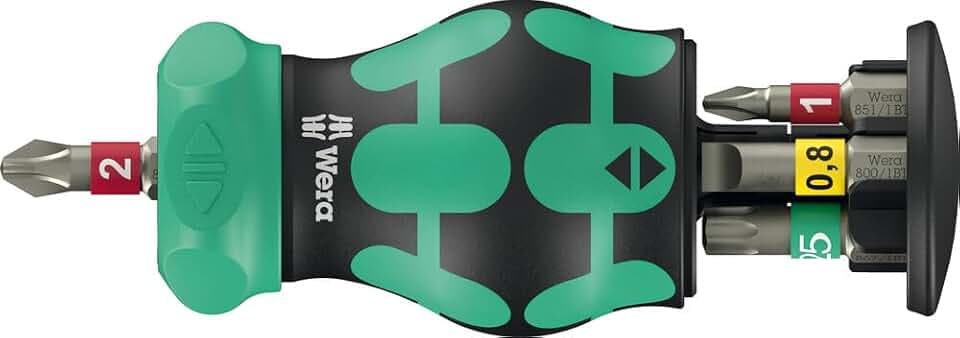 Wera 05008891001 Kraftform Kompakt Stubby Magazin RA 1, 6-teilig