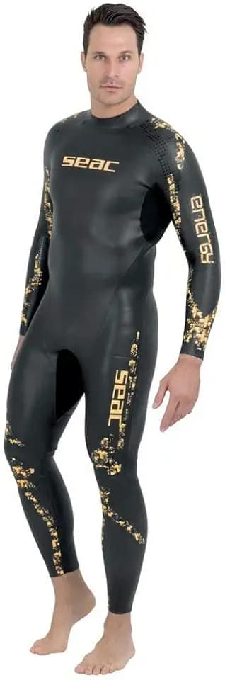 Seac Men's Energy Man Ultraelastischer Tauchanzug aus glattem 2 mm Neopren Smoothskin für Schwimmen und Freitauchen