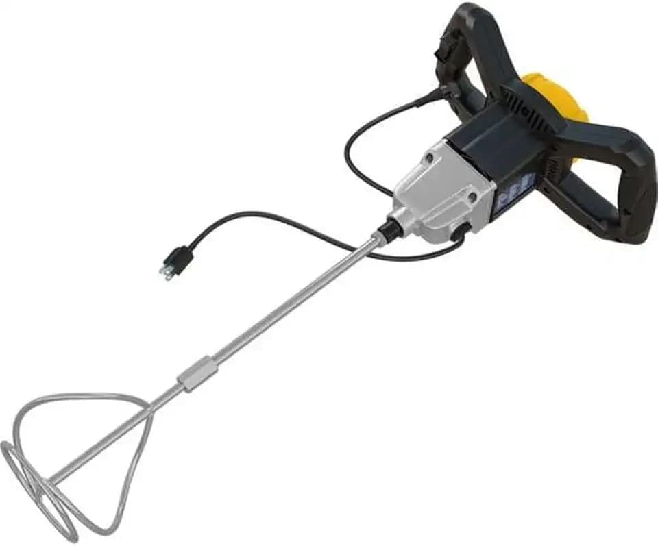 QEP 21700 120-Volt 2 Speed Power Mixer with Mixing Paddle for Thinset Grout and Mortar, Silver