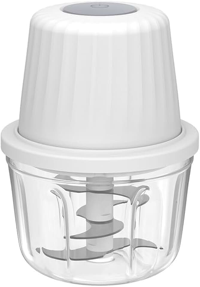 450ML Electric Garlic Chopper, Mini Portable Veggie Choppers, Garlic Grinder Masher Onion Chopper, Blender to Vegetable, Wireless Food Processor for Ginger, Chili, Fruit, Meat, etc