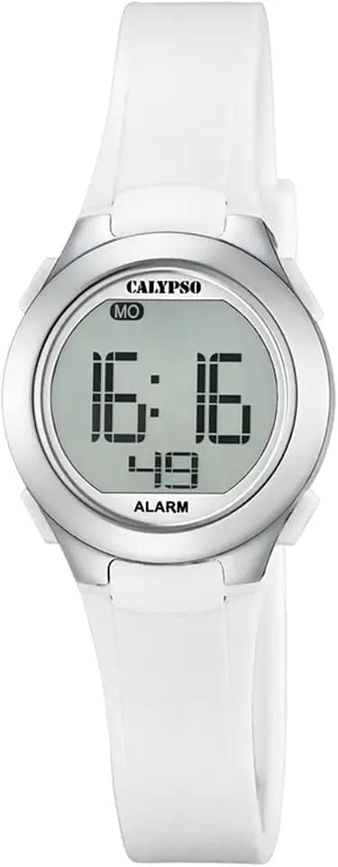 Calypso Damenuhr Digital - Kautschuk - 10 ATM - Datum Kalender Chronograph Doppelzeit Licht Alarm 12/24h - K5677
