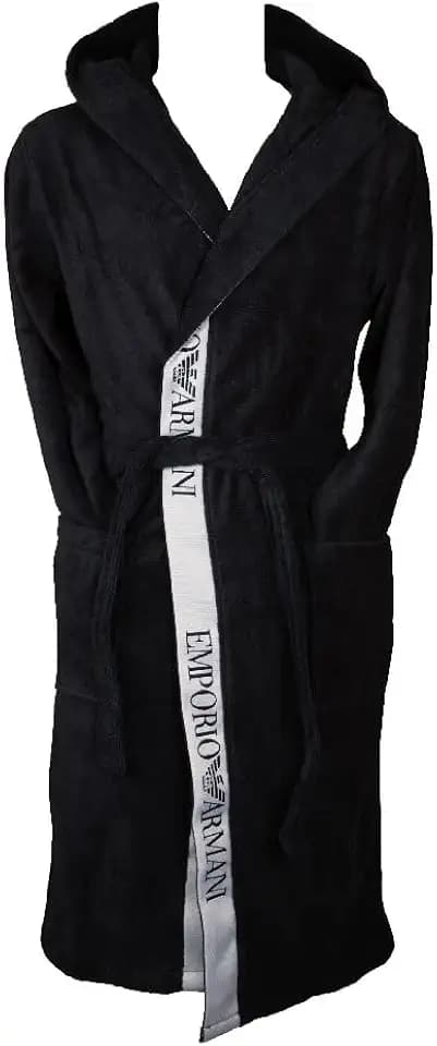 Emporio Armani Herren Micro Sponge Hooded Bathrobe KLEID