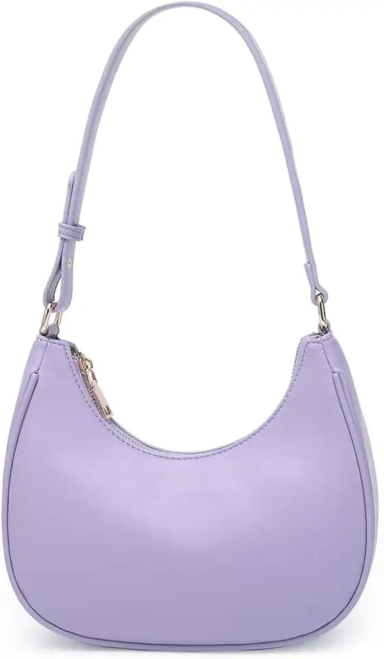 WSRYDJDL Crescent Shoulder Bags for Women Cute Hobo Tote Handbag Under the Arm Purses Mini Clutch Purse with Zipper Closure